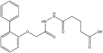 5-{2-[2-([1,1'-biphenyl]-2-yloxy)acetyl]hydrazino}-5-oxopentanoic acid Structure