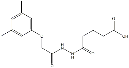 5-{2-[2-(3,5-dimethylphenoxy)acetyl]hydrazino}-5-oxopentanoic acid Structure