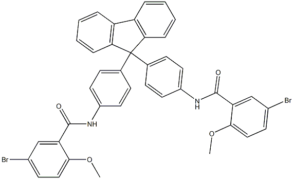 5-bromo-N-[4-(9-{4-[(5-bromo-2-methoxybenzoyl)amino]phenyl}-9H-fluoren-9-yl)phenyl]-2-methoxybenzamide 구조식 이미지
