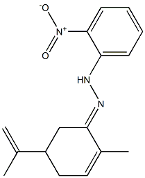 5-isopropenyl-2-methyl-2-cyclohexen-1-one N-(2-nitrophenyl)hydrazone 구조식 이미지