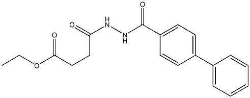 ethyl 4-[2-([1,1'-biphenyl]-4-ylcarbonyl)hydrazino]-4-oxobutanoate 구조식 이미지