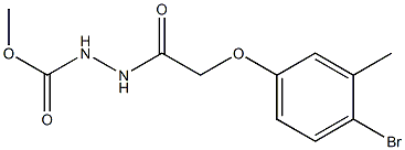 methyl 2-[2-(4-bromo-3-methylphenoxy)acetyl]-1-hydrazinecarboxylate Structure