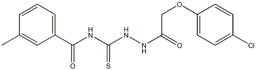 N-({2-[2-(4-chlorophenoxy)acetyl]hydrazino}carbothioyl)-3-methylbenzamide 구조식 이미지