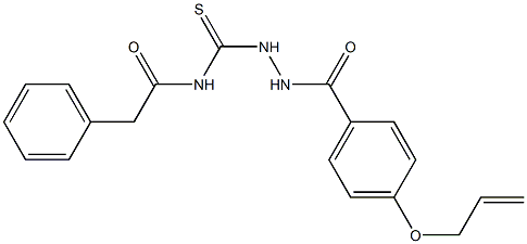 N-({2-[4-(allyloxy)benzoyl]hydrazino}carbothioyl)-2-phenylacetamide Structure