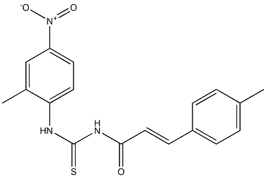 N-(2-methyl-4-nitrophenyl)-N'-[(E)-3-(4-methylphenyl)-2-propenoyl]thiourea 구조식 이미지