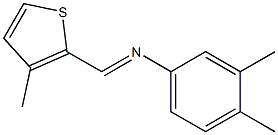 3,4-dimethyl-N-[(E)-(3-methyl-2-thienyl)methylidene]aniline Structure