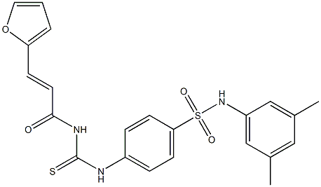 N-(3,5-dimethylphenyl)-4-[({[(E)-3-(2-furyl)-2-propenoyl]amino}carbothioyl)amino]benzenesulfonamide Structure