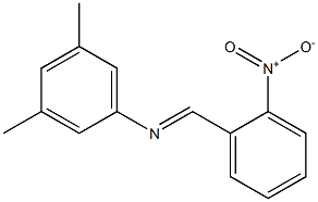 3,5-dimethyl-N-[(E)-(2-nitrophenyl)methylidene]aniline 구조식 이미지