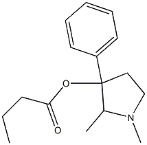 1,2-Dimethyl-3-phenylpyrrolidin-3-ol butyrate 구조식 이미지