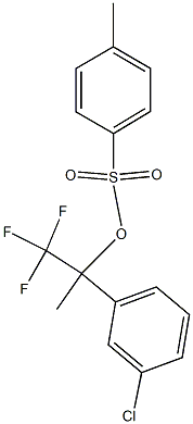 4-Methylbenzenesulfonic acid 1-(trifluoromethyl)-1-(3-chlorophenyl)ethyl ester Structure