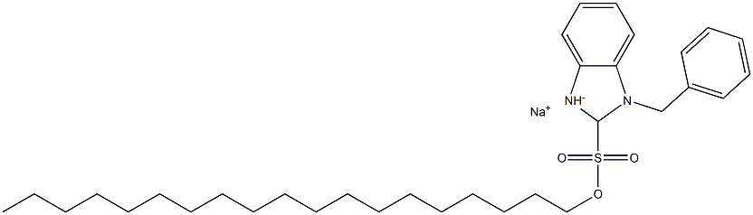 1-Benzyl-2,3-dihydro-2-nonadecyl-1H-benzimidazole-2-sulfonic acid sodium salt Structure