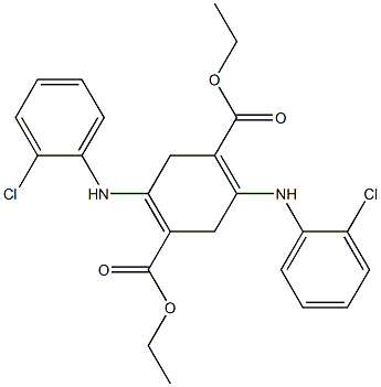 2,5-Bis(2-chloroanilino)-3,6-dihydroterephthalic acid diethyl ester Structure