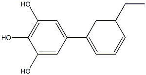 5-(3-Ethylphenyl)benzene-1,2,3-triol Structure