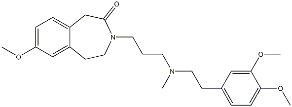 4,5-Dihydro-7-methoxy-3-[3-[N-methyl-2-(3,4-dimethoxyphenyl)ethylamino]propyl]-1H-3-benzazepin-2(3H)-one Structure