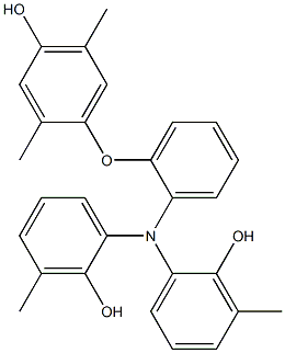 N,N-Bis(2-hydroxy-3-methylphenyl)-2-(4-hydroxy-2,5-dimethylphenoxy)benzenamine Structure