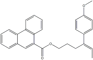 Phenanthrene-9-carboxylic acid [(E)-4-(4-methoxyphenyl)-4-hexenyl] ester 구조식 이미지