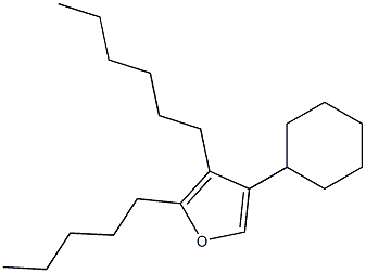 4-Cyclohexyl-3-hexyl-2-pentylfuran 구조식 이미지