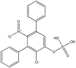 Phosphoric acid diphenyl(2-chloro-4-nitrophenyl) ester 구조식 이미지