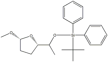 (2S)-2-[(R)-1-(tert-Butyldiphenylsilyloxy)ethyl]-5-methoxytetrahydrofuran Structure