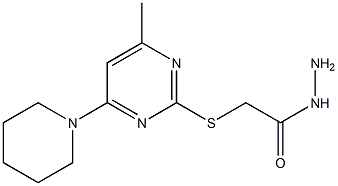 (6-Methyl-4-piperidino-2-pyrimidinylthio)acetic acid hydrazide 구조식 이미지