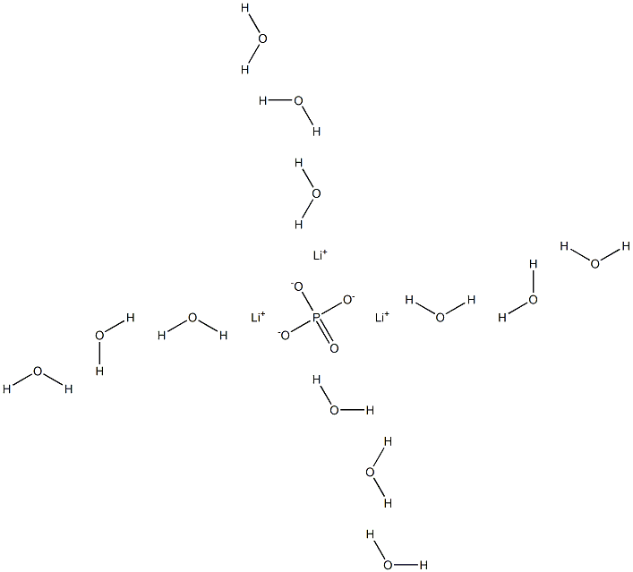 Lithium phosphate dodecahydrate 구조식 이미지