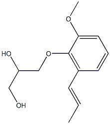 3-[2-Methoxy-6-(1-propenyl)phenoxy]-1,2-propanediol 구조식 이미지