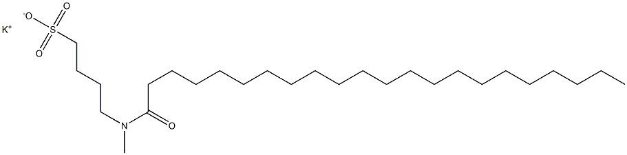 4-[N-(1-Oxodocosyl)-N-methylamino]-1-butanesulfonic acid potassium salt 구조식 이미지