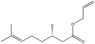 [S,(-)]-3,7-Dimethyl-6-octenoic acid allyl ester Structure