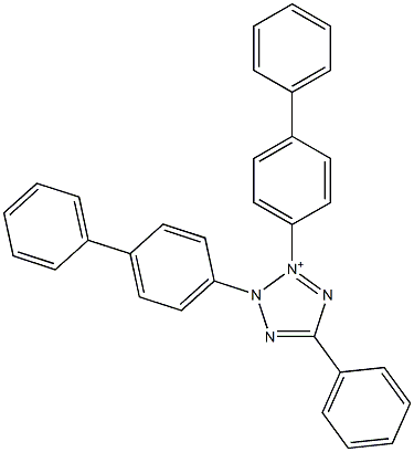 2,3-Bis(4-biphenylyl)-5-phenyl-2H-tetrazol-3-ium Structure