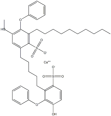 Bis(6-hydroxy-2-decyl[oxybisbenzene]-3-sulfonic acid)calcium salt 구조식 이미지