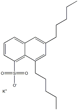 6,8-Dipentyl-1-naphthalenesulfonic acid potassium salt 구조식 이미지