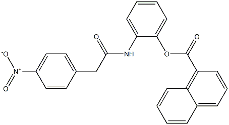 1-Naphthoic acid 2-[2-(4-nitrophenyl)acetyl]aminophenyl ester 구조식 이미지