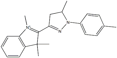 2-[[4,5-Dihydro-5-methyl-1-(4-methylphenyl)-1H-pyrazol]-3-yl]-1,3,3-trimethyl-3H-indolium Structure