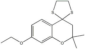 2,2-Dimethyl-7-ethoxy-3,4-dihydrospiro[2H-1-benzopyran-4,2'-1,3-dithiolane] Structure