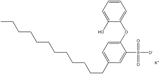 2'-Hydroxy-4-dodecyl[oxybisbenzene]-2-sulfonic acid potassium salt Structure