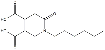 1-Hexyl-6-oxo-3,4-piperidinedicarboxylic acid 구조식 이미지