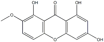 1,3,8-Trihydroxy-7-methoxyxanthone 구조식 이미지