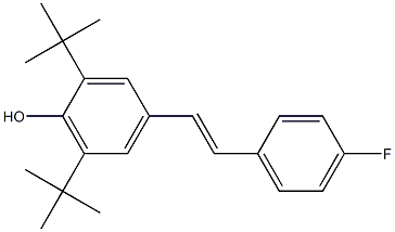 4-[(E)-2-(4-Fluorophenyl)ethenyl]-2,6-di-tert-butylphenol Structure