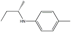 [S,(+)]-N-sec-Butyl-p-toluidine 구조식 이미지