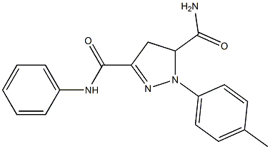 N-Phenyl-4,5-dihydro-1-(4-methylphenyl)-1H-pyrazole-3,5-dicarboxamide Structure