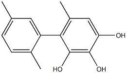 4-(2,5-Dimethylphenyl)-5-methylbenzene-1,2,3-triol Structure