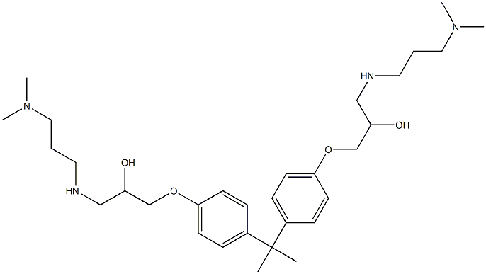 1,1'-[Isopropylidenebis(4,1-phenylene)bisoxy]bis[3-[(3-dimethylaminopropyl)amino]-2-propanol] 구조식 이미지
