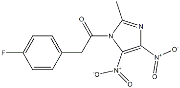 2-Methyl-4,5-dinitro-1-[2-(4-fluorophenyl)-1-oxoethyl]-1H-imidazole 구조식 이미지