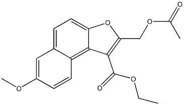 7-Methoxy-2-(acetoxymethyl)naphtho[2,1-b]furan-1-carboxylic acid ethyl ester 구조식 이미지