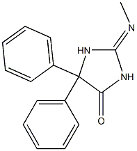 2-Methylimino-5,5-diphenylimidazolidin-4-one Structure