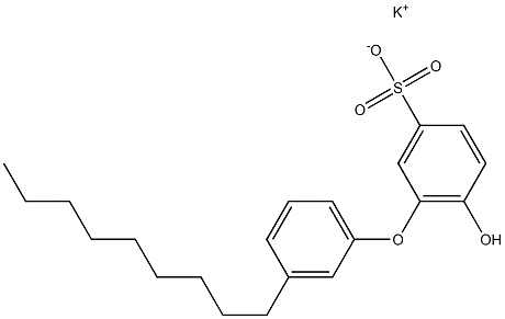 6-Hydroxy-3'-nonyl[oxybisbenzene]-3-sulfonic acid potassium salt 구조식 이미지
