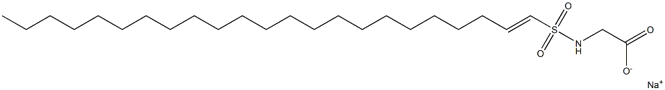 N-(1-Tricosenylsulfonyl)glycine sodium salt Structure