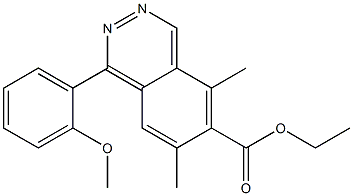 1-(2-Methoxyphenyl)-5,7-dimethylphthalazine-6-carboxylic acid ethyl ester 구조식 이미지