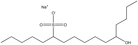 12-Hydroxyhexadecane-6-sulfonic acid sodium salt 구조식 이미지