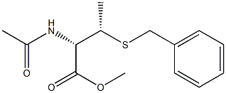 (2S,3S)-3-Benzylthio-2-(acetylamino)butanoic acid methyl ester Structure